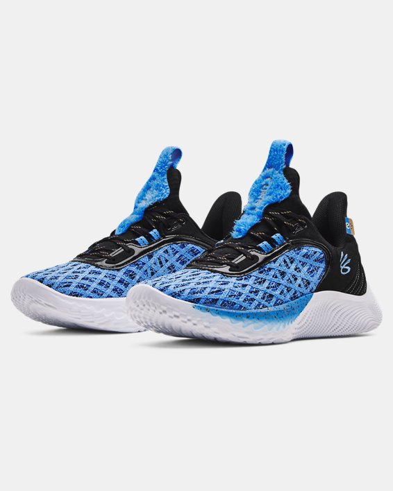 Unisex Curry Flow 9 Basketball Shoes, Blue, pdpMainDesktop image number 3